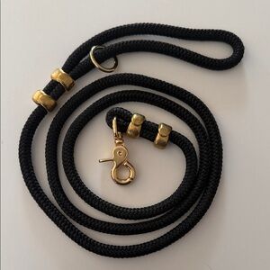 The Foggy Dog Black and Gold Dog Leash